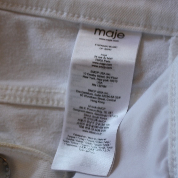 Maje Raw Hem White Jeans 🌵34 - Picture 10 of 13
